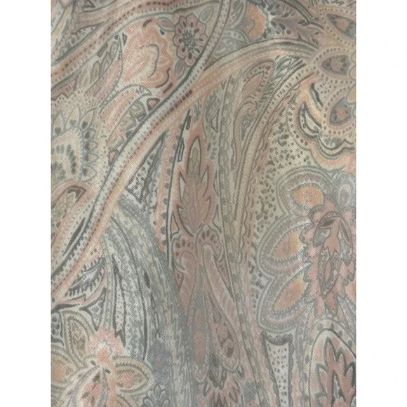 Lord & Taylor Vintage Paisley Slip Dress Chemise Nightgown Pastel Large - Picture 2 of 8